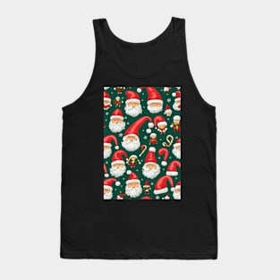 Christmas Seamless Pattern, Santa Claus #3 Tank Top